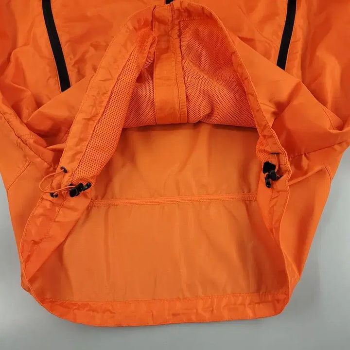 [BUNJANG] The North Face White Label Orange/Black Logo Raglan Ripstop Glash Hood Lightweight Jacket / 노스페이스 화이트라벨 오렌지 블랙 로고 레글런 립스탑 글래쉬 후드 경량