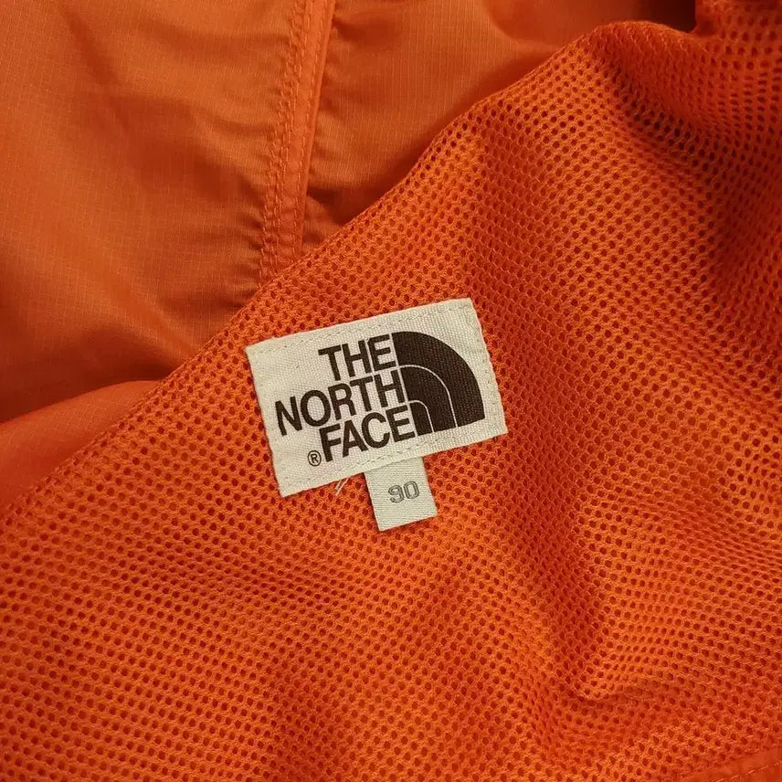 [BUNJANG] The North Face White Label Orange/Black Logo Raglan Ripstop Glash Hood Lightweight Jacket / 노스페이스 화이트라벨 오렌지 블랙 로고 레글런 립스탑 글래쉬 후드 경량
