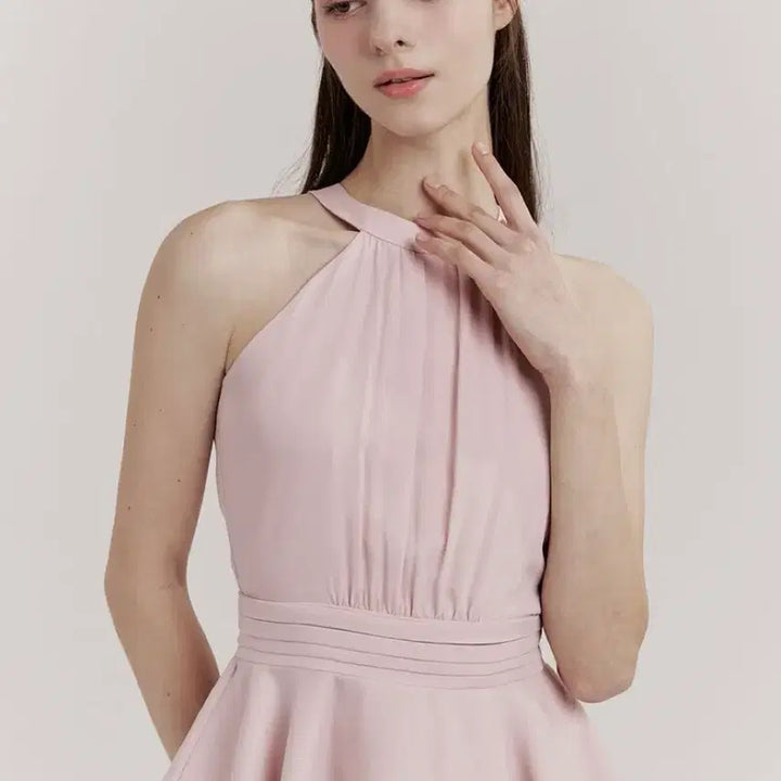 [BUNJANG] Grace You Isabelle Halterneck Blouse (Pink, M) / 그레이스유 이자벨 홀터넥 블라우스(핑크, M)