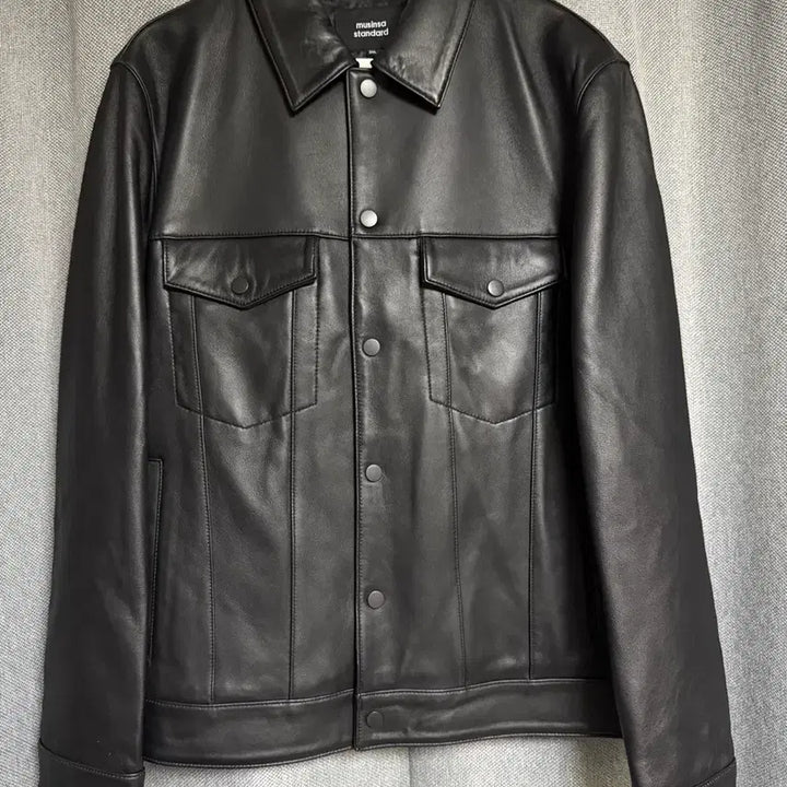 [BUNJANG] Musinsa Standard Lambskin Trucker Jacket 2XL / 무신사 스탠다드 램스킨 트러커 자켓 2XL