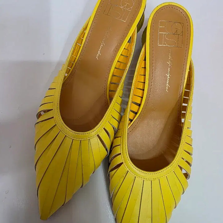[BUNJANG] Egoist Slingback Yellow Slingback Shoes / 에고이스트 슬링백