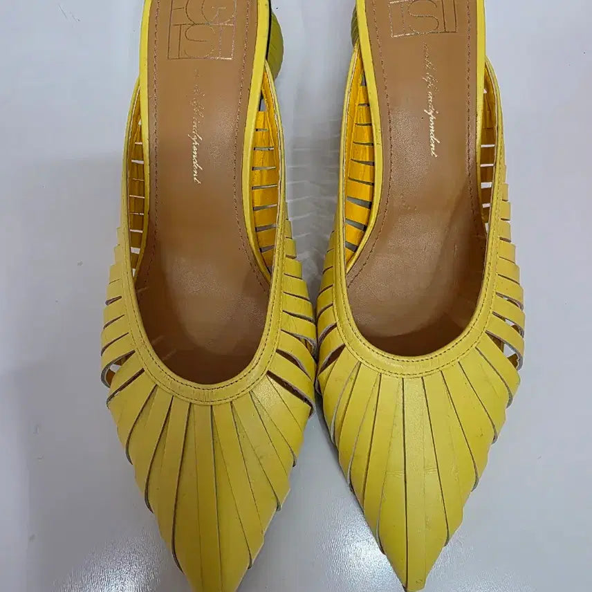 [BUNJANG] Egoist Slingback Yellow Slingback Shoes / 에고이스트 슬링백