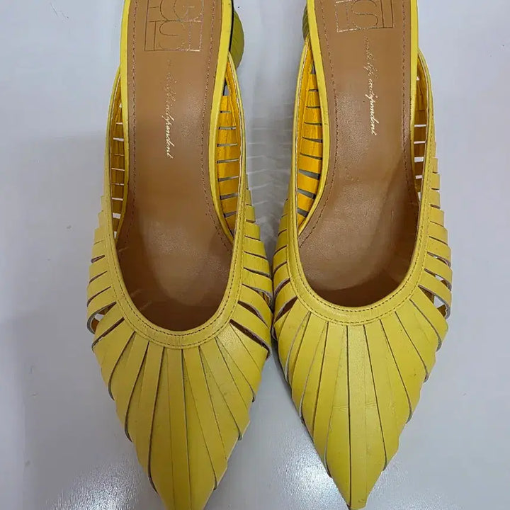 [BUNJANG] Egoist Slingback Yellow Slingback Shoes / 에고이스트 슬링백