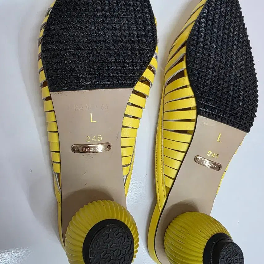 [BUNJANG] Egoist Slingback Yellow Slingback Shoes / 에고이스트 슬링백