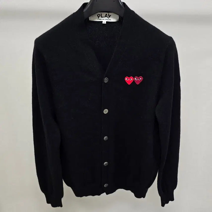 [BUNJANG] Comme des Garcons Double Emblem Cardigan (L) / 꼼데가르송 더블 와펜 가디건 L사이즈 100 블랙 판매