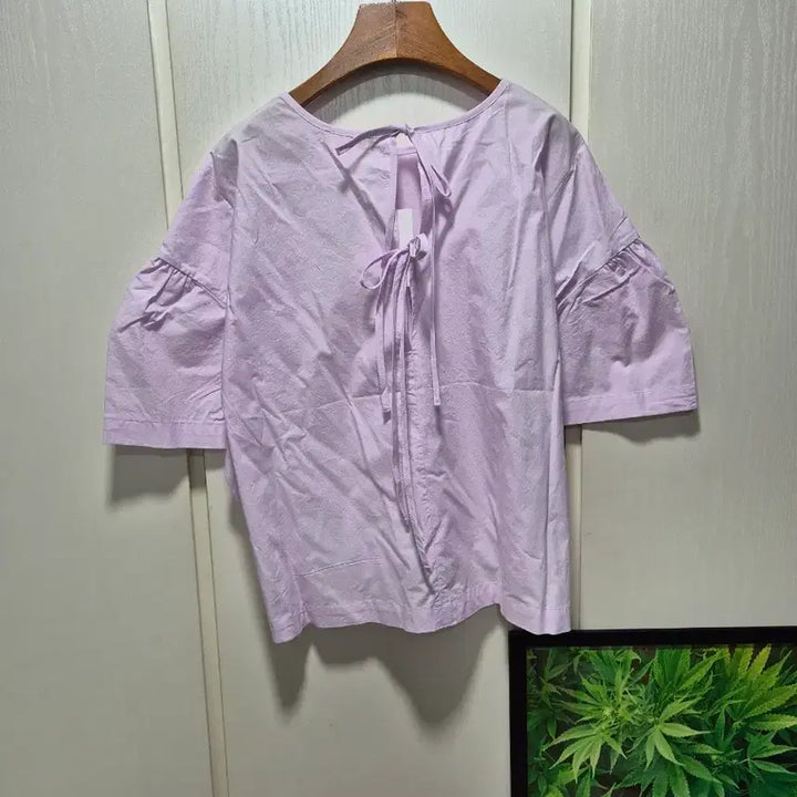 [BUNJANG] Lavender Puff Sleeve Blouse / (타임세일)(새상품) 라벤더 퍼프 블라우스