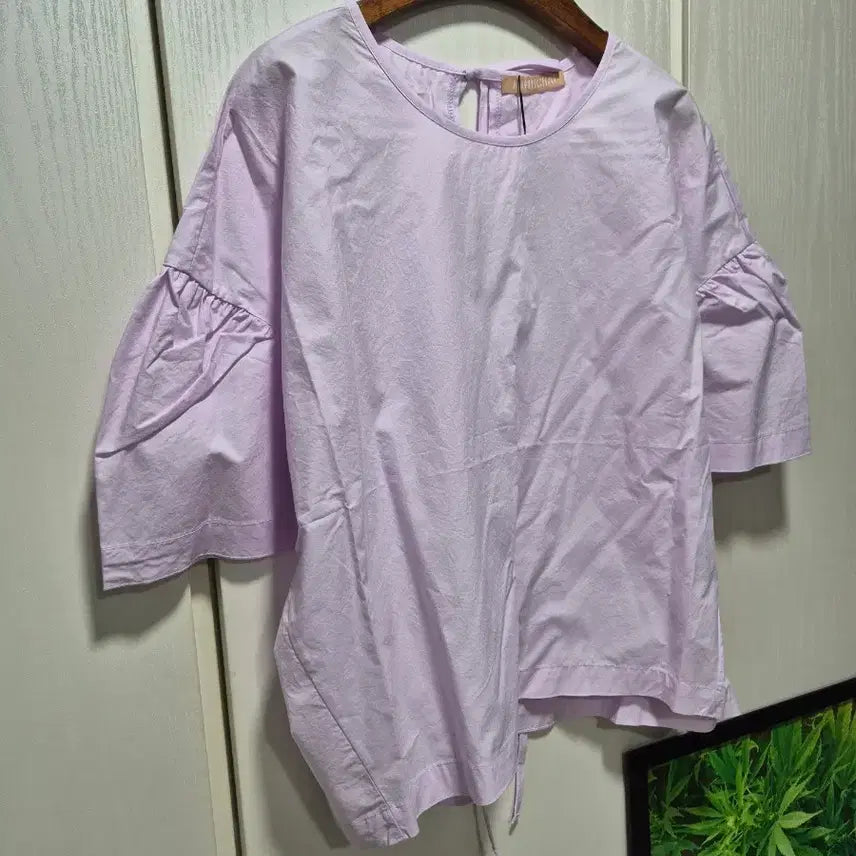 [BUNJANG] Lavender Puff Sleeve Blouse / (타임세일)(새상품) 라벤더 퍼프 블라우스
