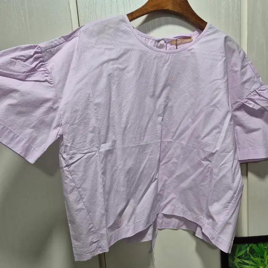 [BUNJANG] Lavender Puff Sleeve Blouse / (타임세일)(새상품) 라벤더 퍼프 블라우스