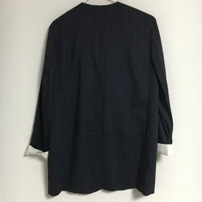 [BUNJANG] KUHO Striped Linen Jacket (Size 55) / KUHO 구호 스트라이프 린넨 자켓 55