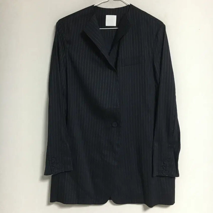 [BUNJANG] KUHO Striped Linen Jacket (Size 55) / KUHO 구호 스트라이프 린넨 자켓 55