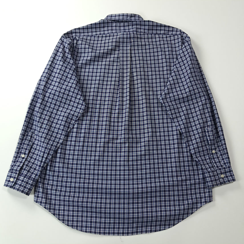 [SOLD OUT] CK271 L 폴로 90s 홍콩판 네이비 스몰 타탄체크 셔츠 남방