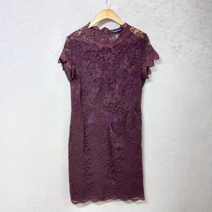 [BUNJANG] The Izzat Collection Wine Lace Dress Women / B4-17/더아이잗컬렉션 와인색 레이스 원피스 여성