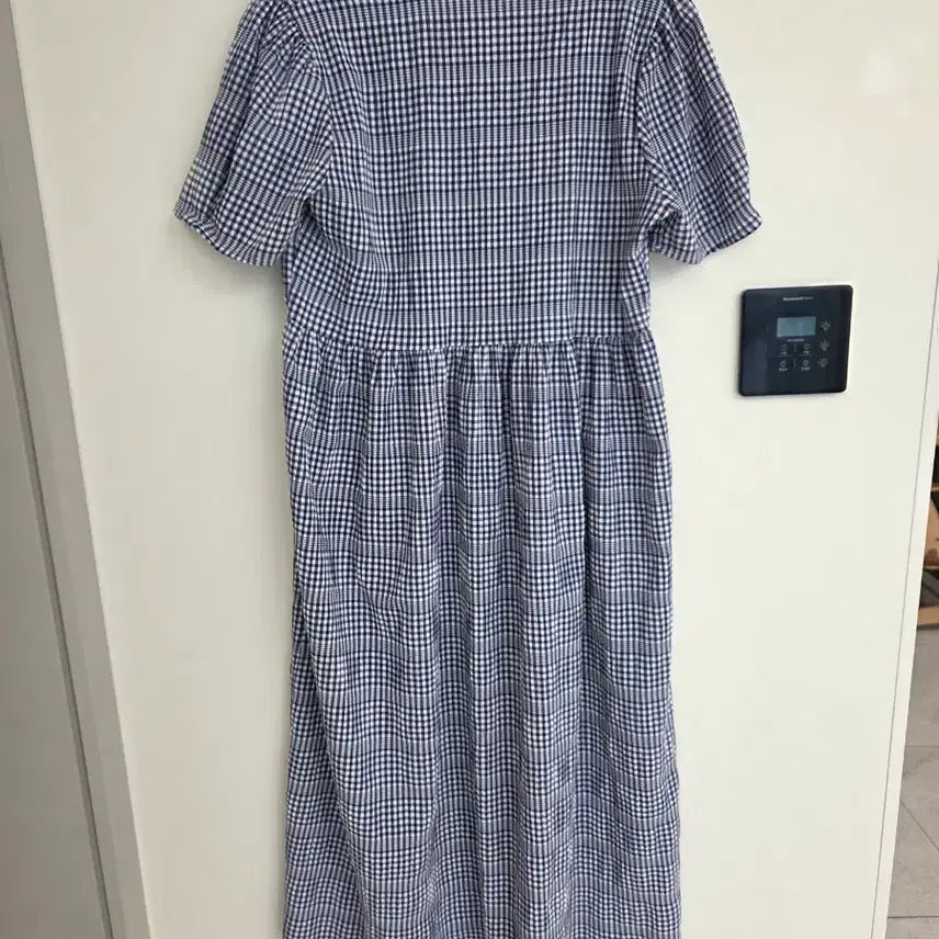 [BUNJANG] Unbranded Checkered Button-Down Long Dress / 잔체크 단추형 롱원피스