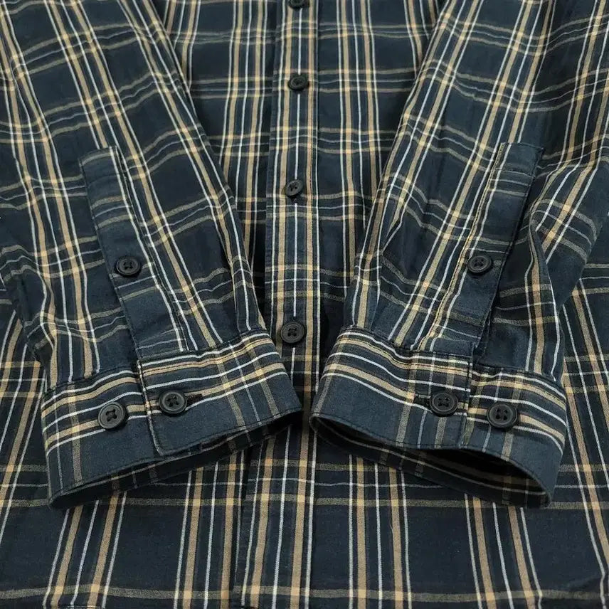[BUNJANG] Columbia Tartan Check Shirt / 컬럼비아 콜롬비아 딥그린 옐로우 화이트 배색 타탄체크 체스트포켓 코튼블렌