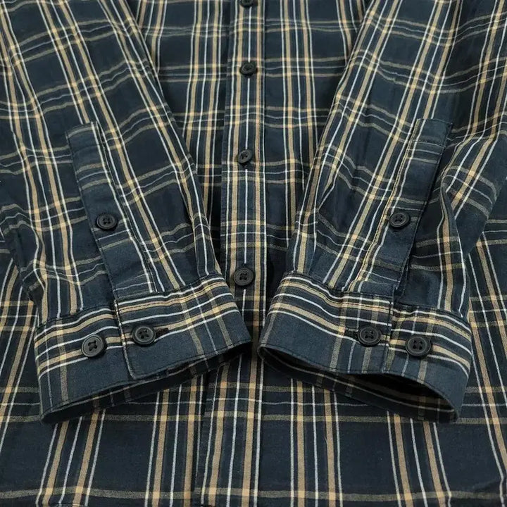 [BUNJANG] Columbia Tartan Check Shirt / 컬럼비아 콜롬비아 딥그린 옐로우 화이트 배색 타탄체크 체스트포켓 코튼블렌