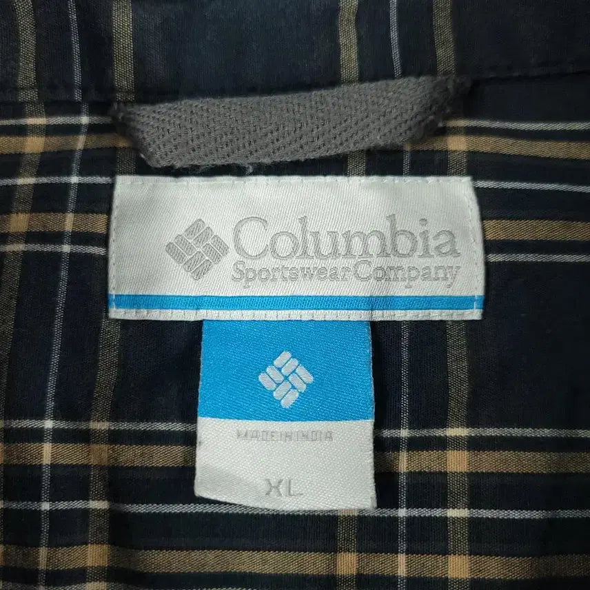 [BUNJANG] Columbia Tartan Check Shirt / 컬럼비아 콜롬비아 딥그린 옐로우 화이트 배색 타탄체크 체스트포켓 코튼블렌