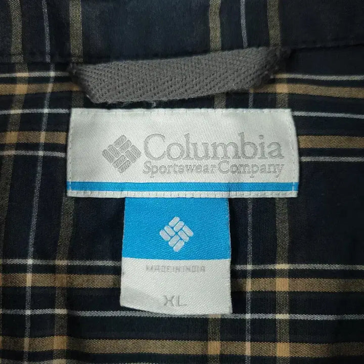 [BUNJANG] Columbia Tartan Check Shirt / 컬럼비아 콜롬비아 딥그린 옐로우 화이트 배색 타탄체크 체스트포켓 코튼블렌