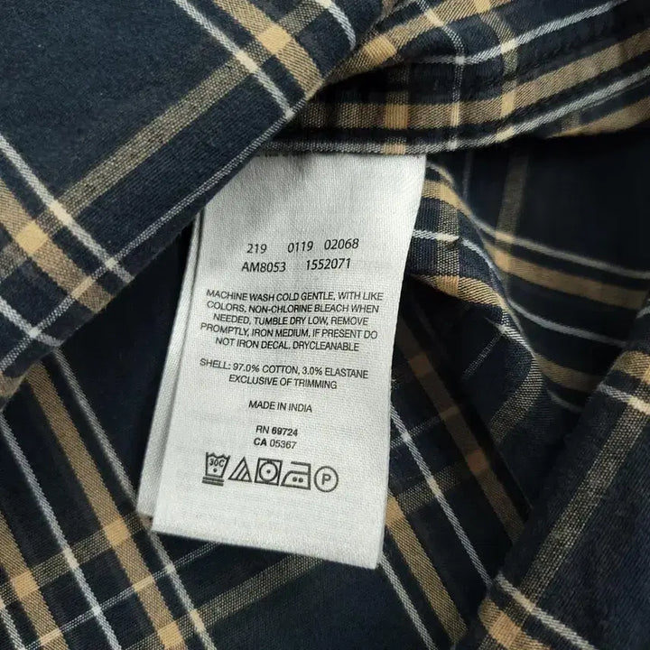 [BUNJANG] Columbia Tartan Check Shirt / 컬럼비아 콜롬비아 딥그린 옐로우 화이트 배색 타탄체크 체스트포켓 코튼블렌