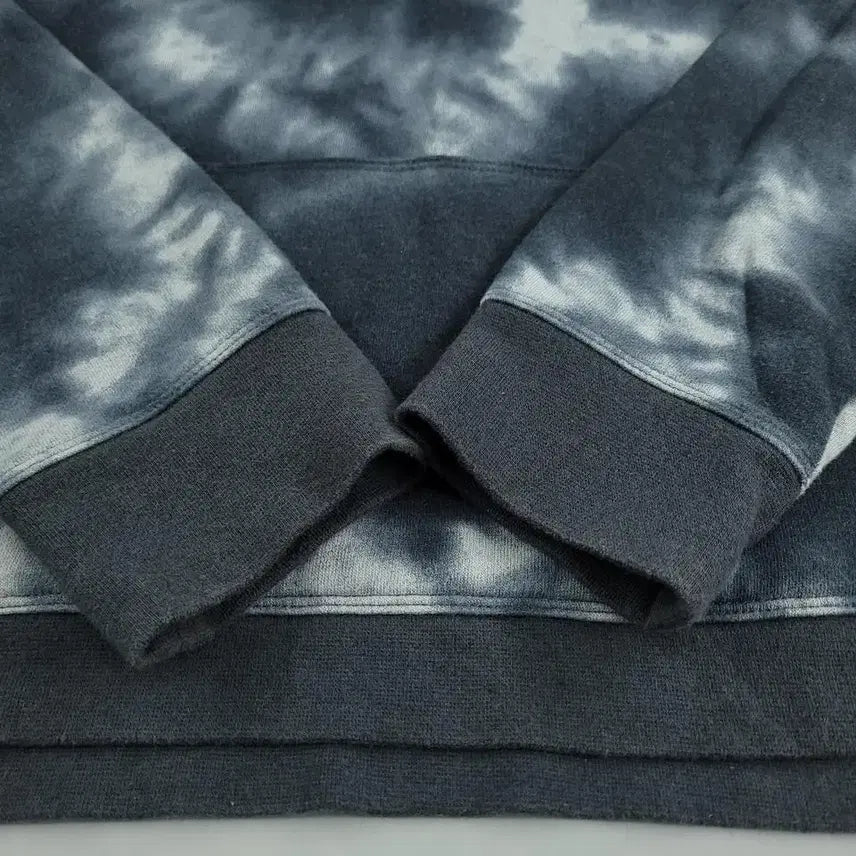 [BUNJANG] Champion Tie-dye Logo Hoodie / 챔피온 블랙 화이트 그레이 배색 타이다이 톤톤 로고 기모 코튼블렌드 후드