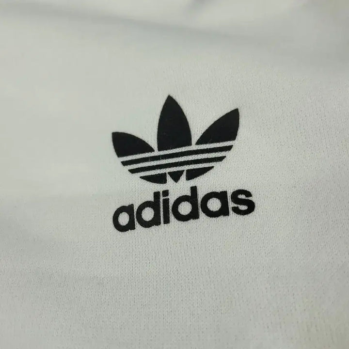 [SOLD OUT] 아디다스 화이트 블랙 배색 트레포일 로고 삼선 코튼블렌드 이너메쉬 블루종
