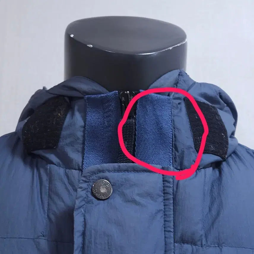 [BUNJANG] CP Company Goggle Hooded Padded Vest Navy / CP 씨피컴퍼니 고글 후드 패딩 조끼 네이비