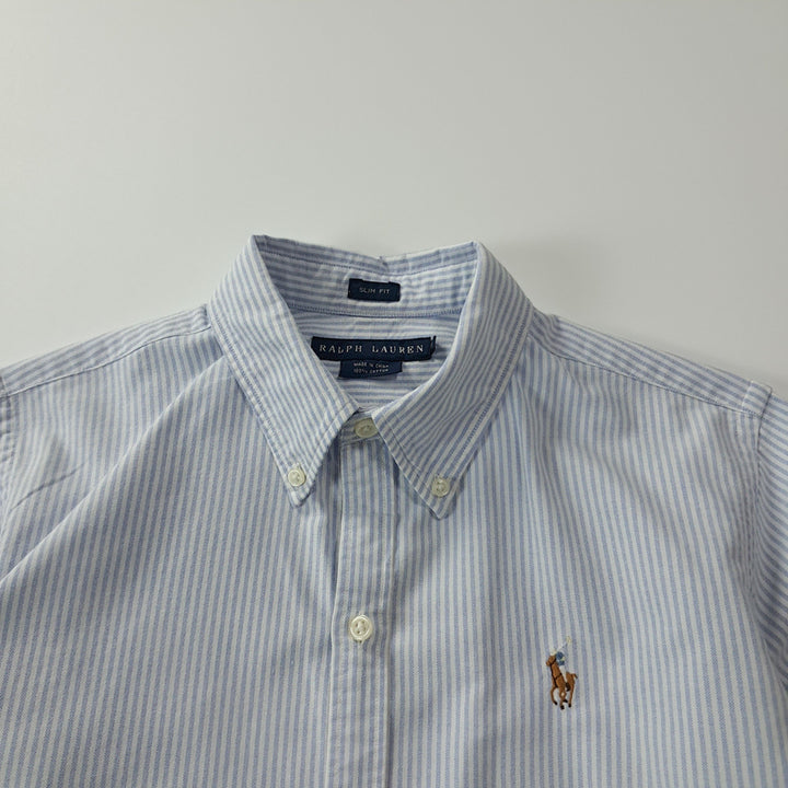 [SOLD OUT] CK272 XL 폴로 슬림핏 클래식블루 스트라이프 셔츠 남방