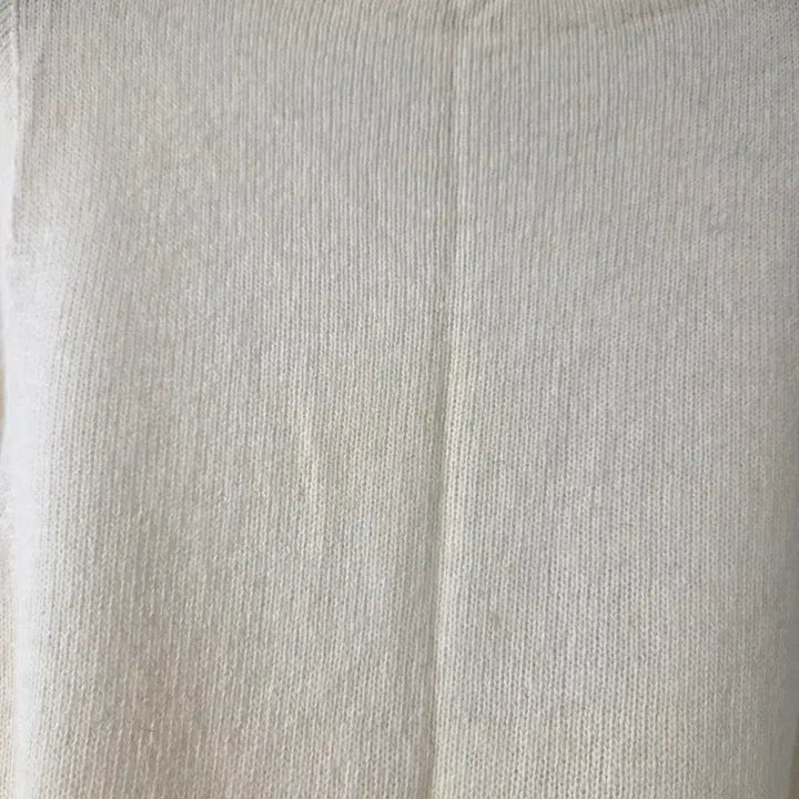 [BUNJANG] Ivory Short Sleeve Knit T-Shirt / 아이보리 반팔 니트 티셔츠