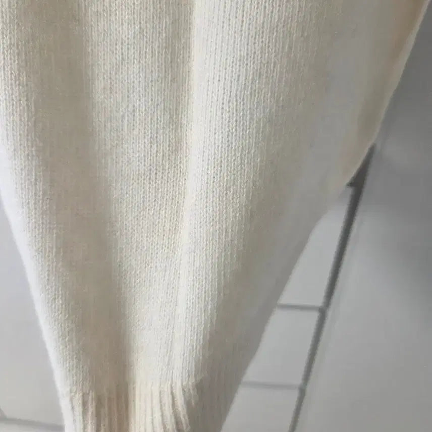 [BUNJANG] Ivory Short Sleeve Knit T-Shirt / 아이보리 반팔 니트 티셔츠