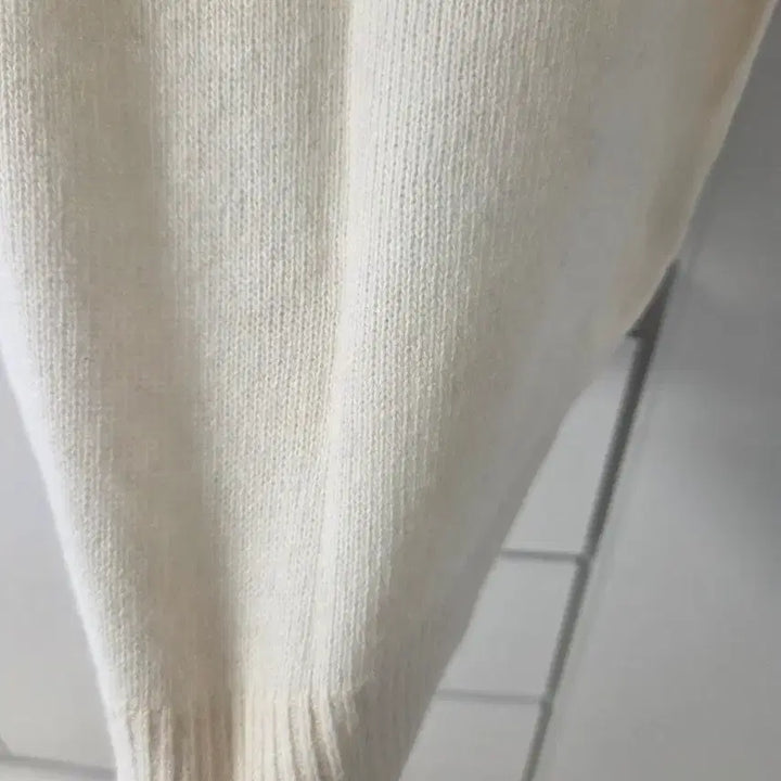 [BUNJANG] Ivory Short Sleeve Knit T-Shirt / 아이보리 반팔 니트 티셔츠