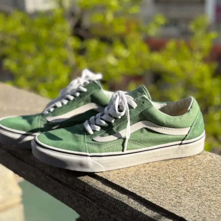 [BUNJANG] Vans Old Skool Green Suede Sneakers / 반스 올드스쿨 그린 스웨이드 285mm