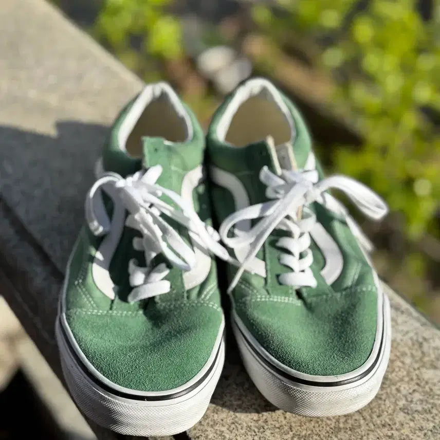 [BUNJANG] Vans Old Skool Green Suede Sneakers / 반스 올드스쿨 그린 스웨이드 285mm