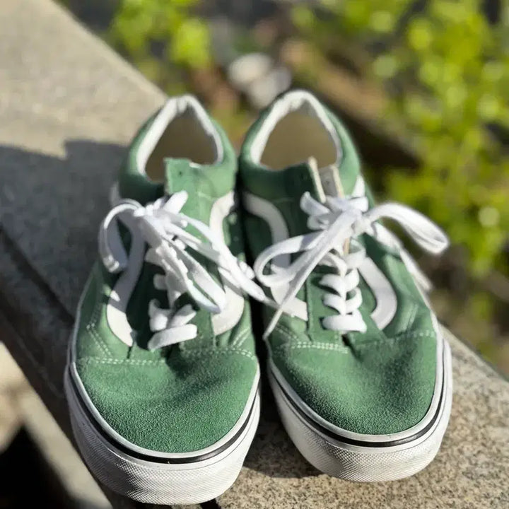 [BUNJANG] Vans Old Skool Green Suede Sneakers / 반스 올드스쿨 그린 스웨이드 285mm