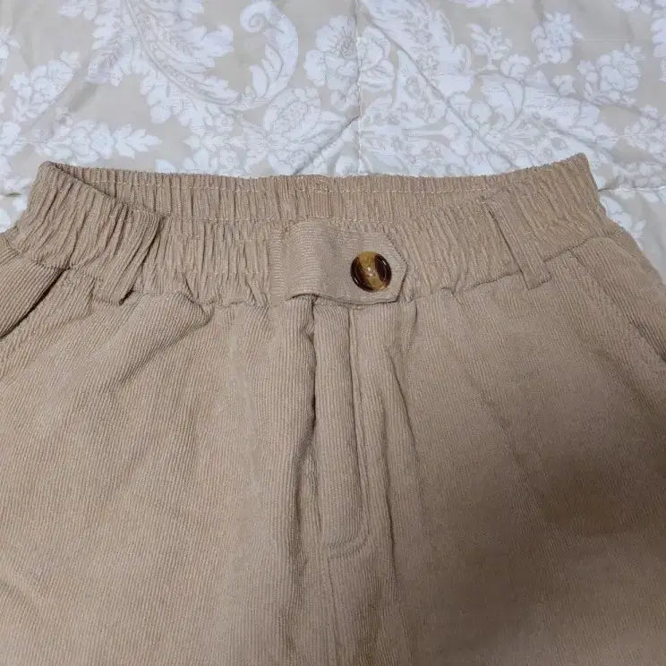 [BUNJANG] Beige Corduroy Bending Pants / 베이지 코듀로이 밴딩 바지 (66~날씬77)