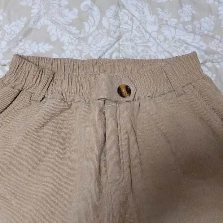 [BUNJANG] Beige Corduroy Bending Pants / 베이지 코듀로이 밴딩 바지 (66~날씬77)