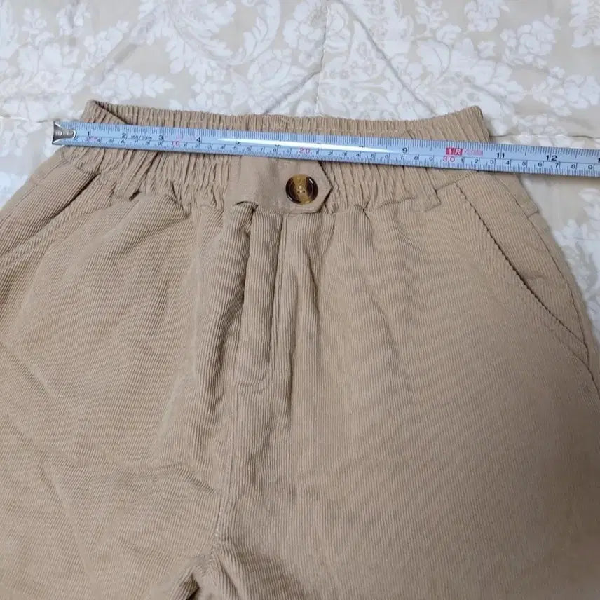 [BUNJANG] Beige Corduroy Bending Pants / 베이지 코듀로이 밴딩 바지 (66~날씬77)