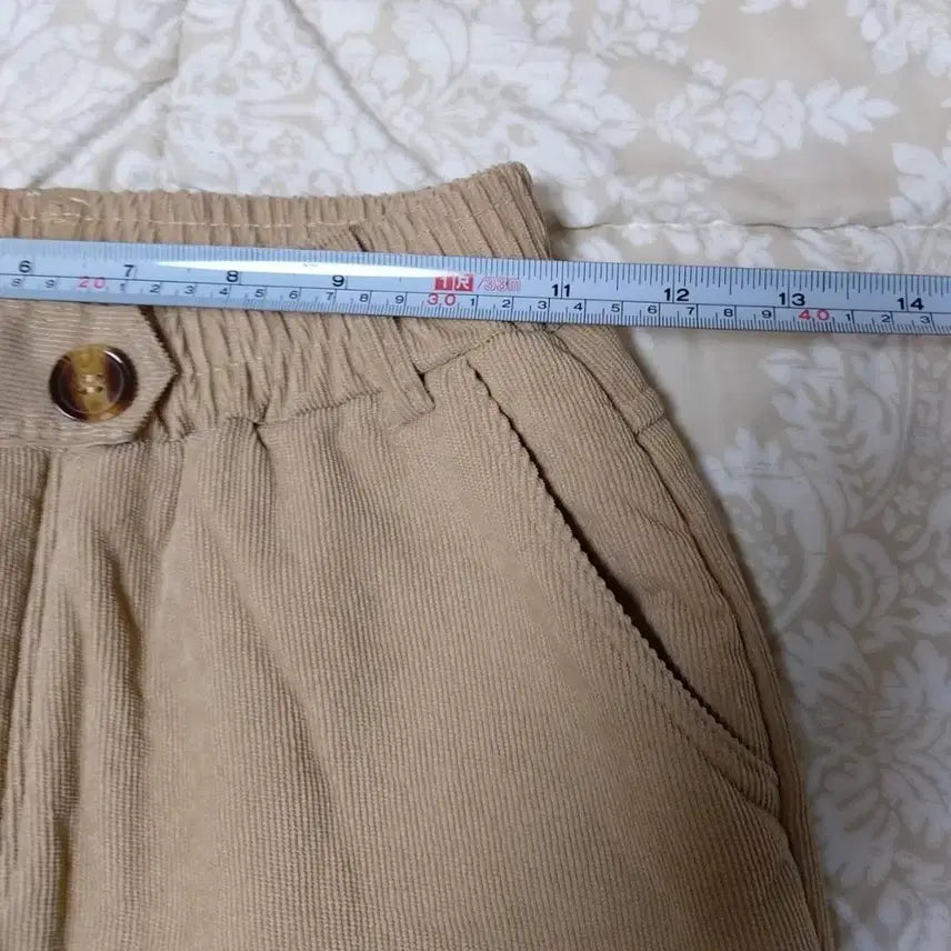 [BUNJANG] Beige Corduroy Bending Pants / 베이지 코듀로이 밴딩 바지 (66~날씬77)
