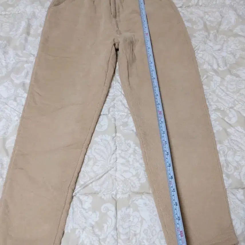 [BUNJANG] Beige Corduroy Bending Pants / 베이지 코듀로이 밴딩 바지 (66~날씬77)