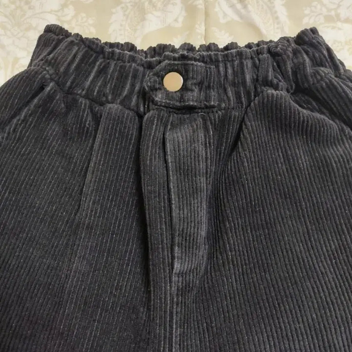 [BUNJANG] Black Corduroy Banding Pants (Size 66-77) / 검정 코듀로이 밴딩 바지 (66~날씬77)