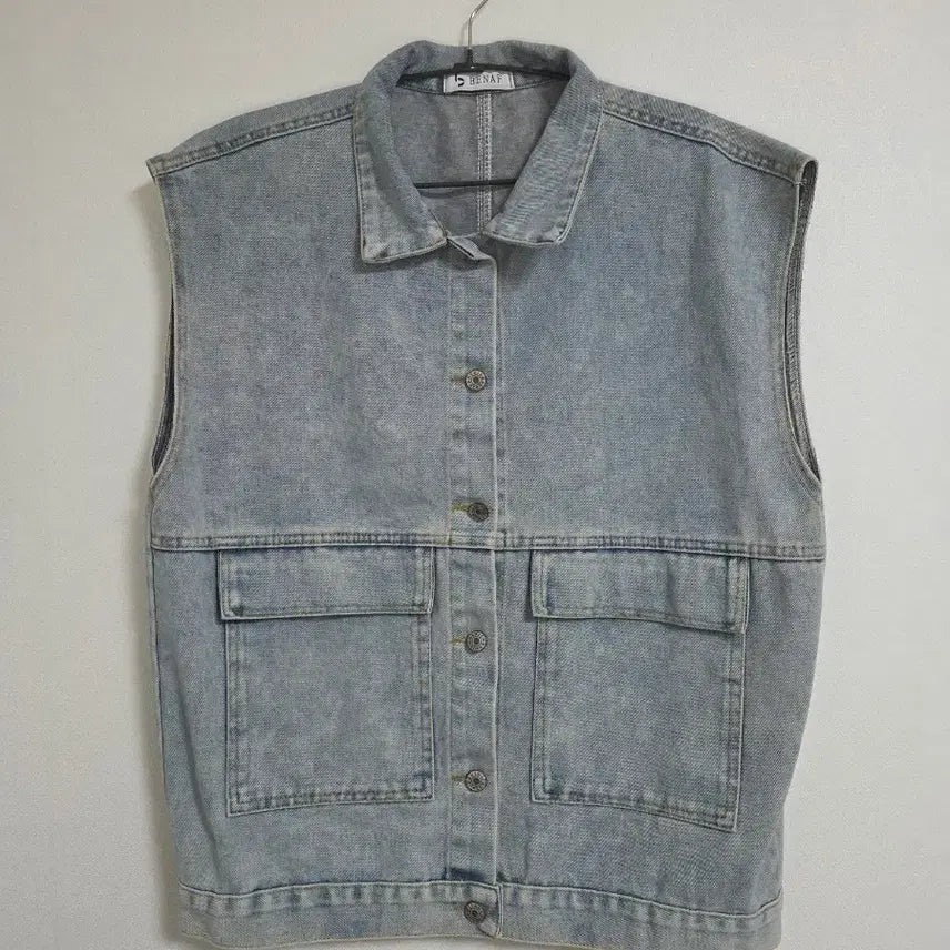 [SOLD OUT] 데님 워싱 조끼 청베스트 오버핏