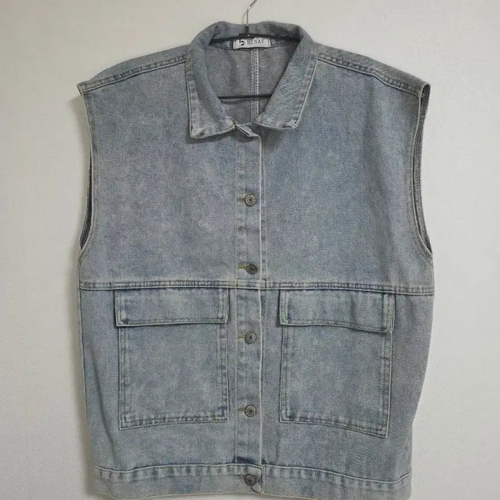 [SOLD OUT] 데님 워싱 조끼 청베스트 오버핏