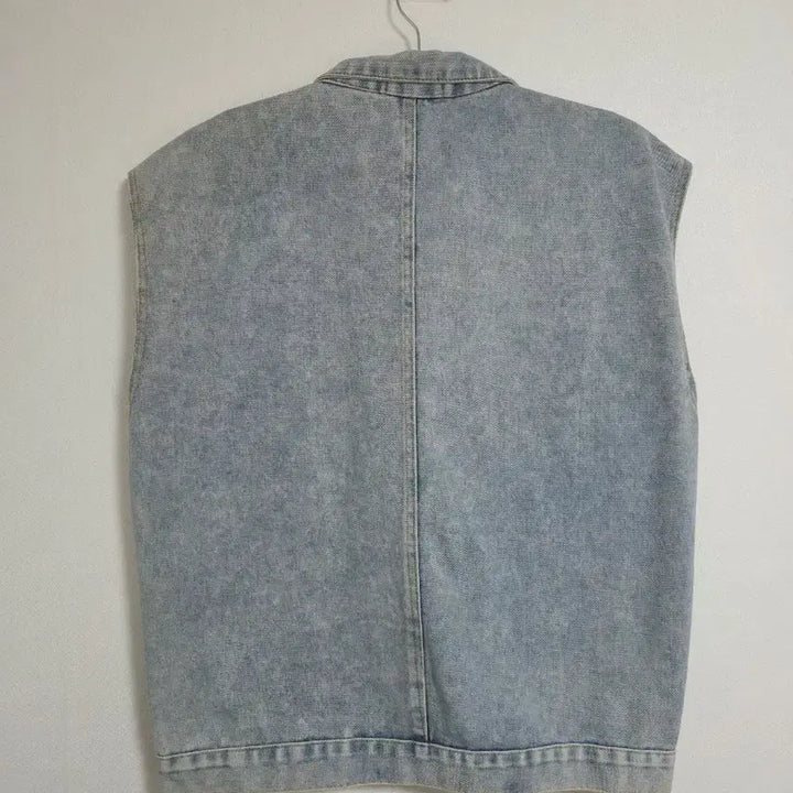 [SOLD OUT] 데님 워싱 조끼 청베스트 오버핏