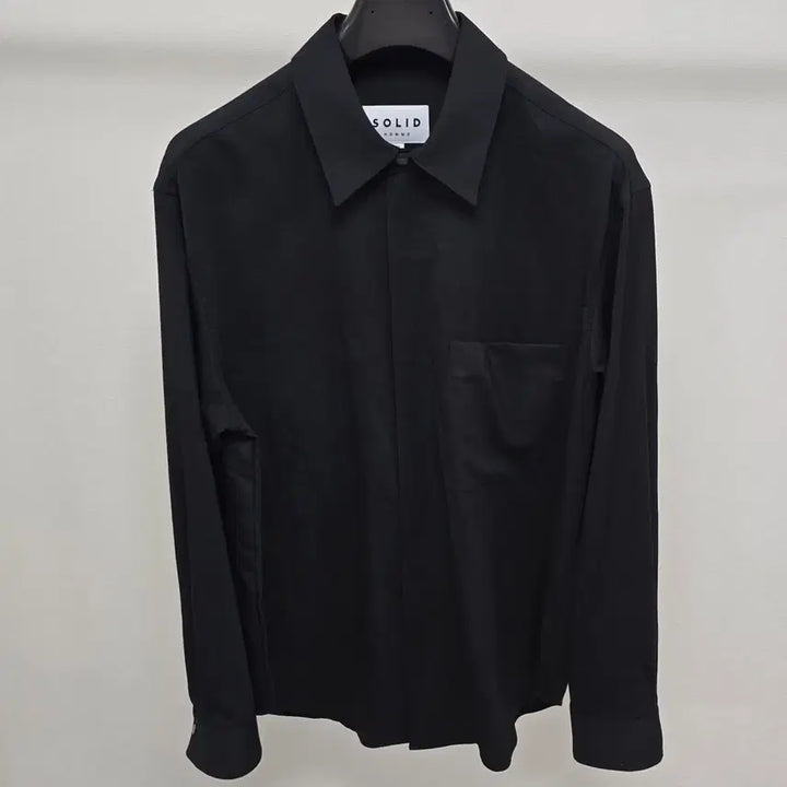 [BUNJANG] Solid Homme Back Logo Zip-up Shirt (Size 48) / 솔리드옴므 백로고 집업 셔츠 48사이즈 100 판매