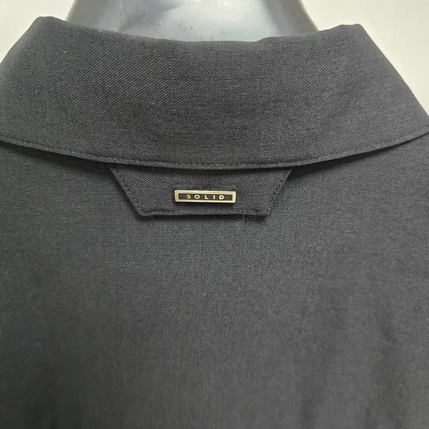 [BUNJANG] Solid Homme Back Logo Zip-up Shirt (Size 48) / 솔리드옴므 백로고 집업 셔츠 48사이즈 100 판매
