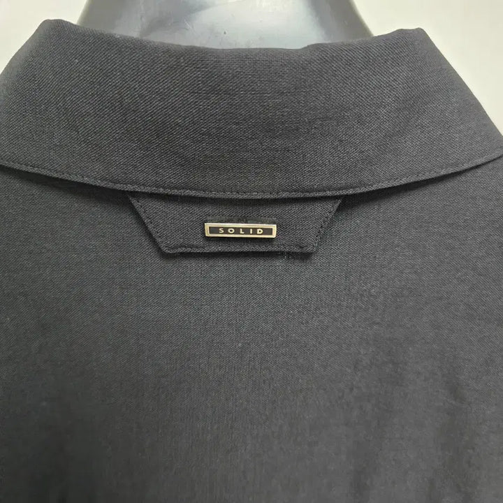 [BUNJANG] Solid Homme Back Logo Zip-up Shirt (Size 48) / 솔리드옴므 백로고 집업 셔츠 48사이즈 100 판매