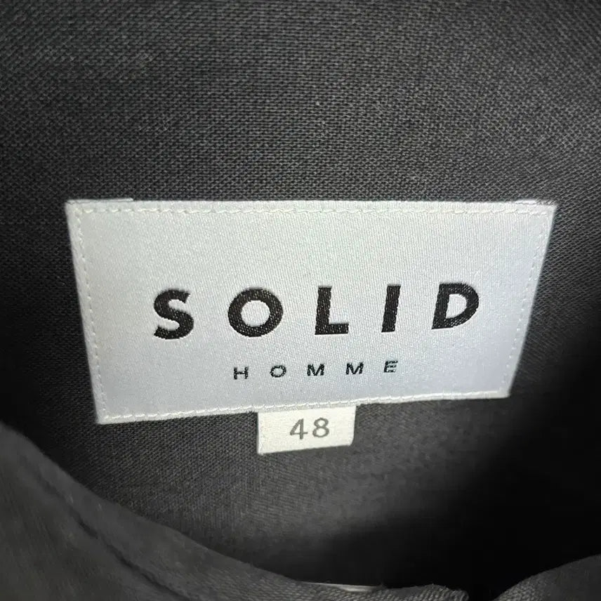 [BUNJANG] Solid Homme Back Logo Zip-up Shirt (Size 48) / 솔리드옴므 백로고 집업 셔츠 48사이즈 100 판매