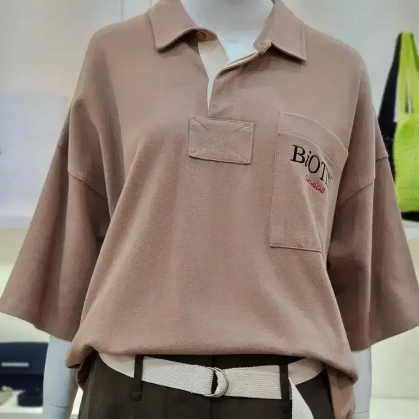 [SOLD OUT] 7/47 스튜디오 톰보이 카라 반팔 티셔츠 베이지