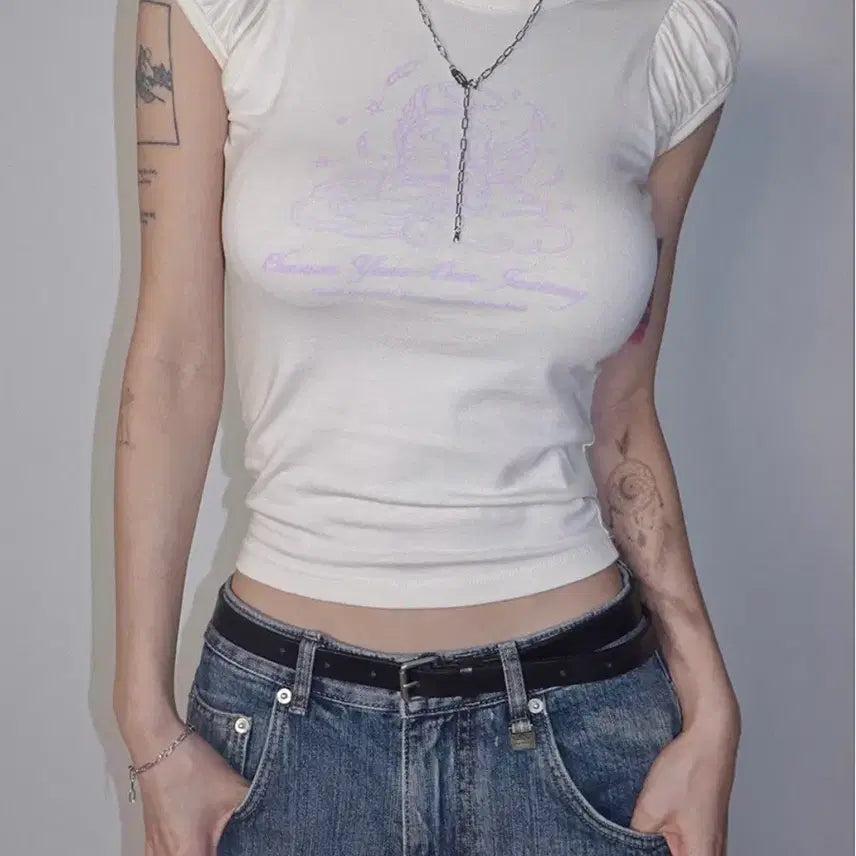 [BUNJANG] PaleJade Angel Puff Tee / 원가 33,000) 페일제이드 엔젤 퍼프 티