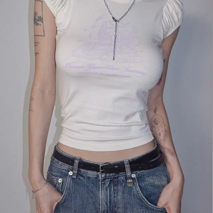 [BUNJANG] PaleJade Angel Puff Tee / 원가 33,000) 페일제이드 엔젤 퍼프 티