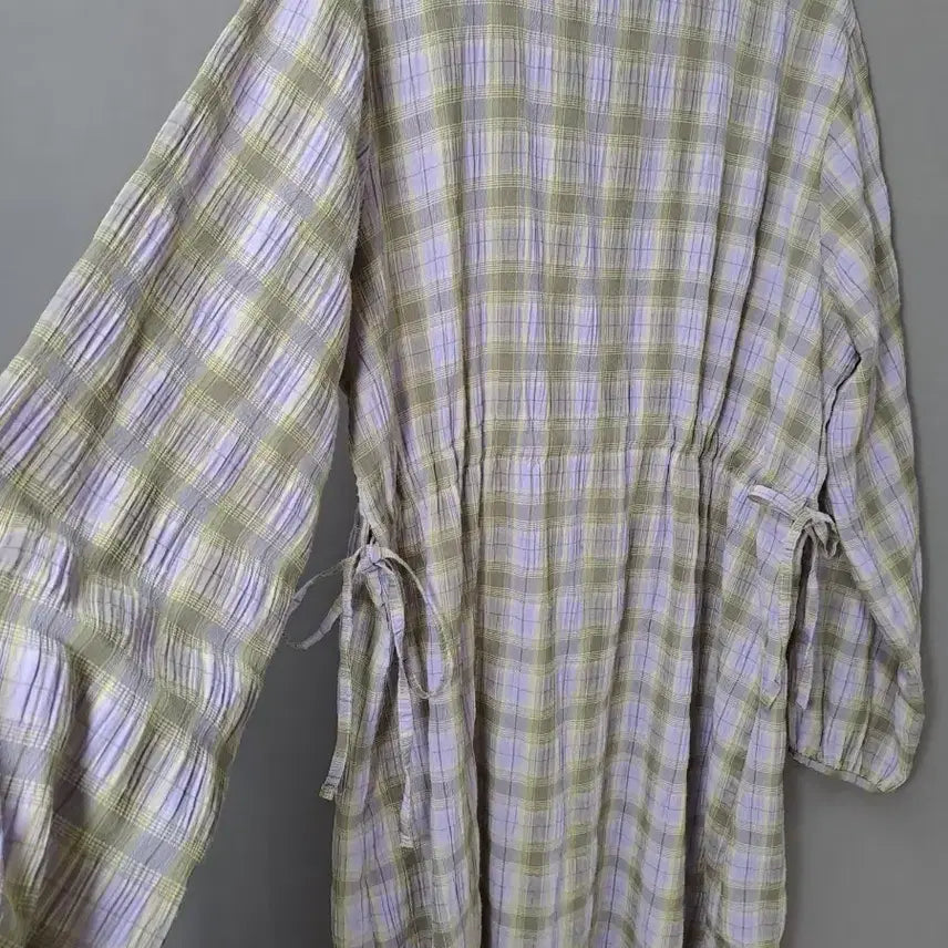 [BUNJANG] 8 Seconds Long Dress Purple Waist String / 8세컨즈 롱 원피스 퍼플 허리스트링 끈 조절
