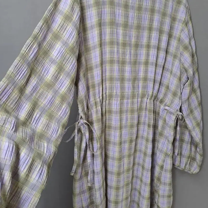 [BUNJANG] 8 Seconds Long Dress Purple Waist String / 8세컨즈 롱 원피스 퍼플 허리스트링 끈 조절